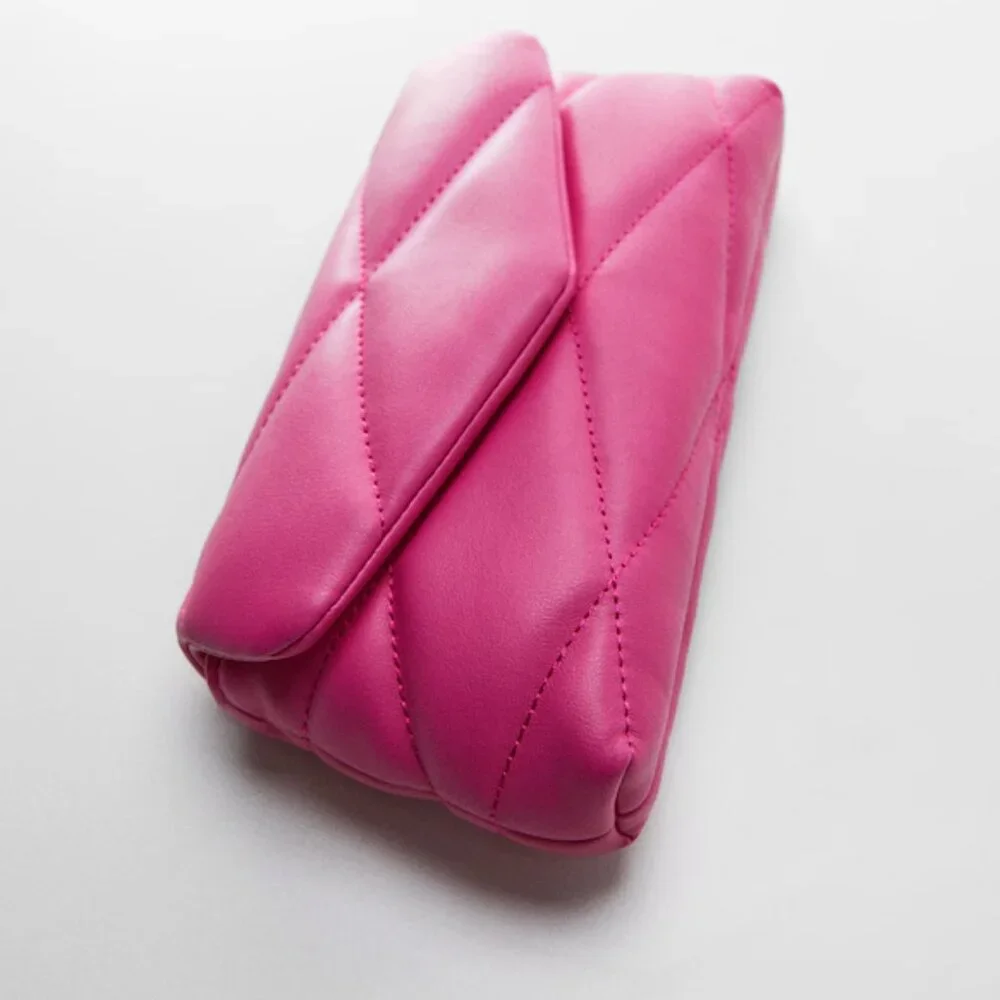 Mango Pink Quilted Chain Bag/NWT